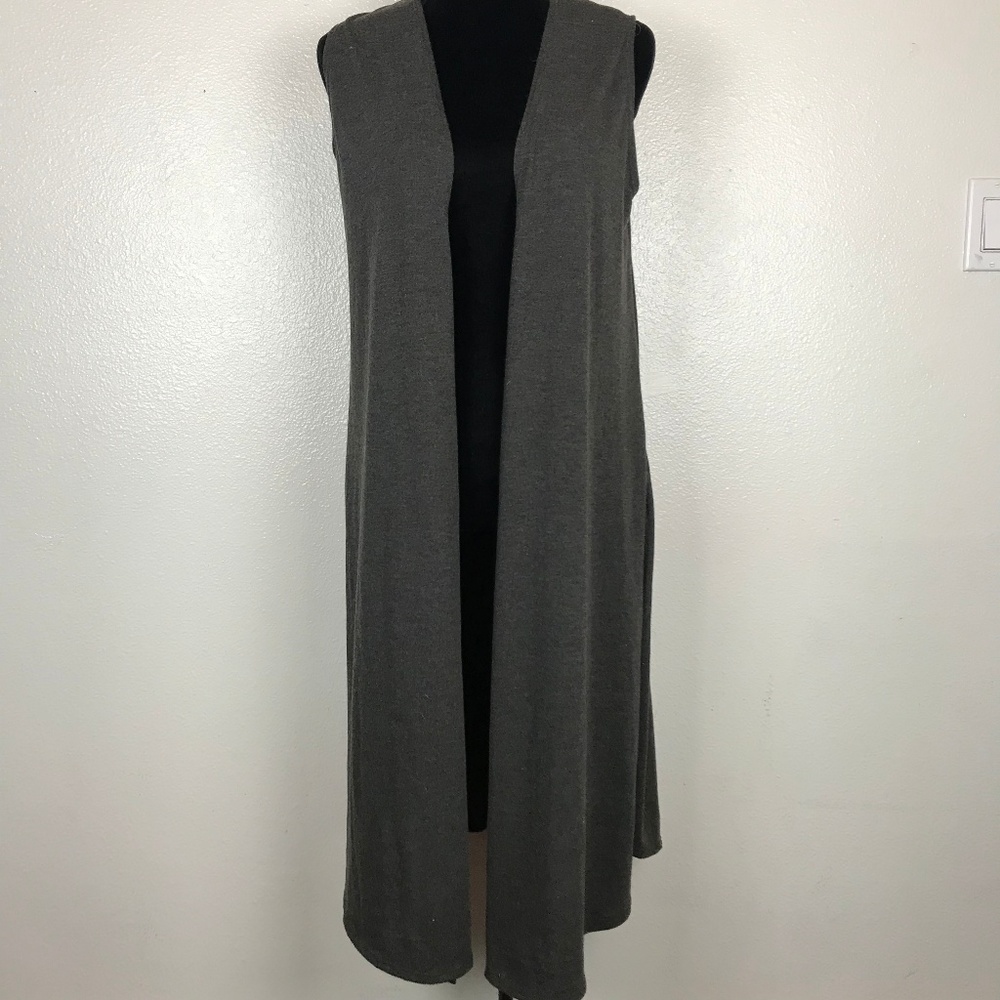 LuLaRoe‎ Joy Vest Long Duster Side Slits Cardigan